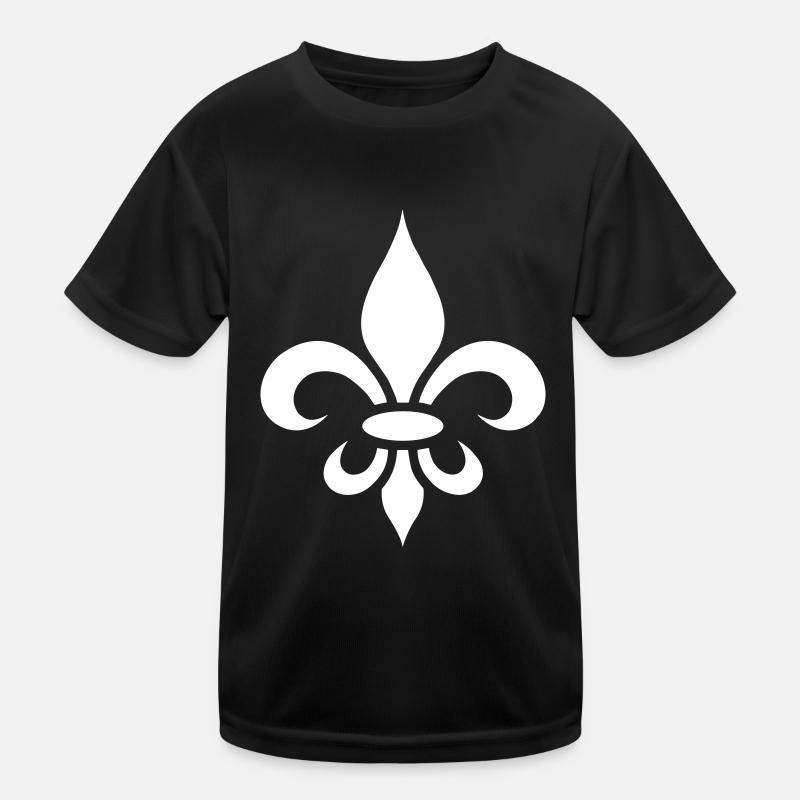 King's Fleur de lis Logo Kinder Funktions-T-Shirt