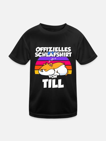 Offizielles Schlafshirt Von Till - Kinder Funktions-T-Shirt - Schwarz - Vorne