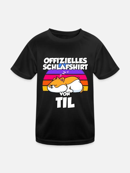 Offizielles Schlafshirt Von Til - Kinder Funktions-T-Shirt - Schwarz - Vorne