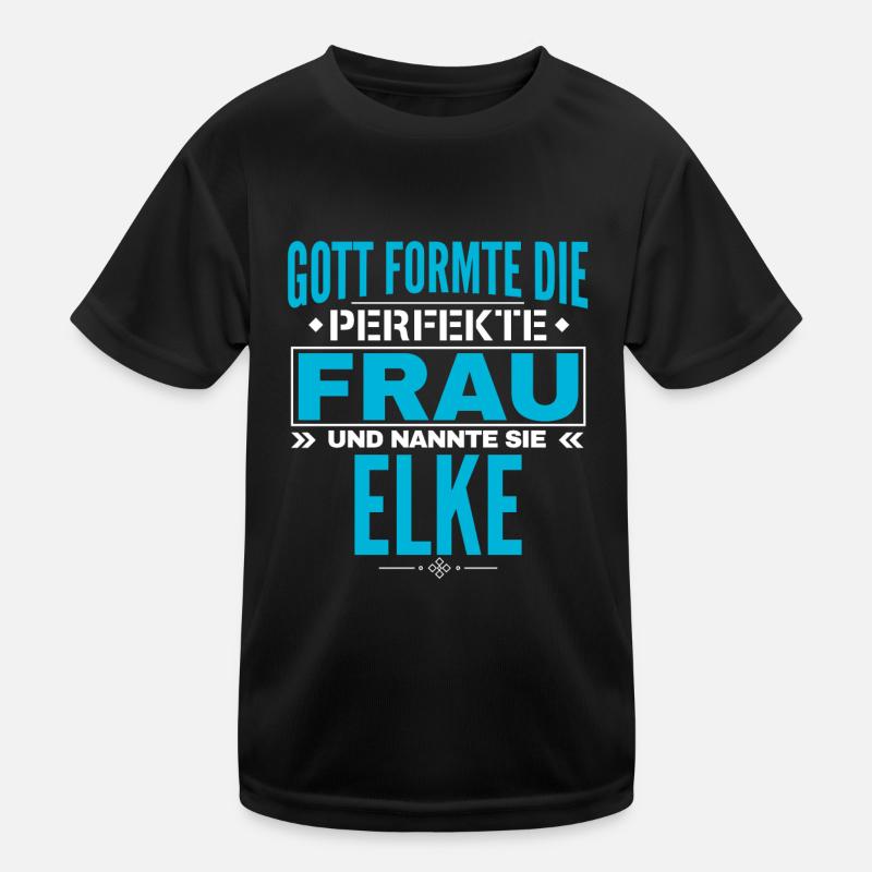 Elke Name Design Kinder Funktions-T-Shirt