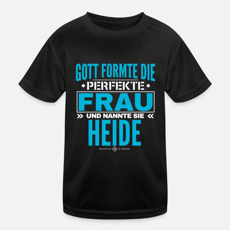 Heide Name Design Kinder Funktions-T-Shirt