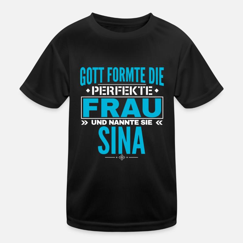 Sina Name Design Kinder Funktions-T-Shirt