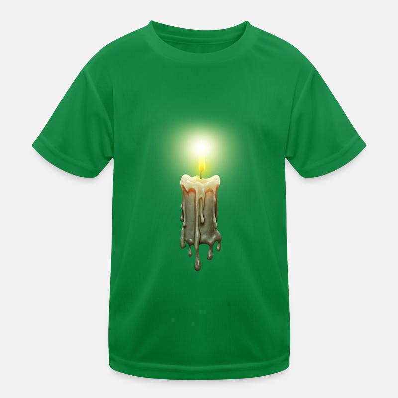lighted candle Kids Functional T-Shirt