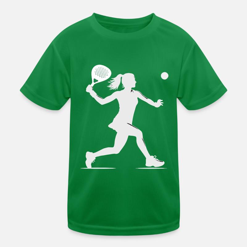 Padel player side white Kids Functional T-Shirt