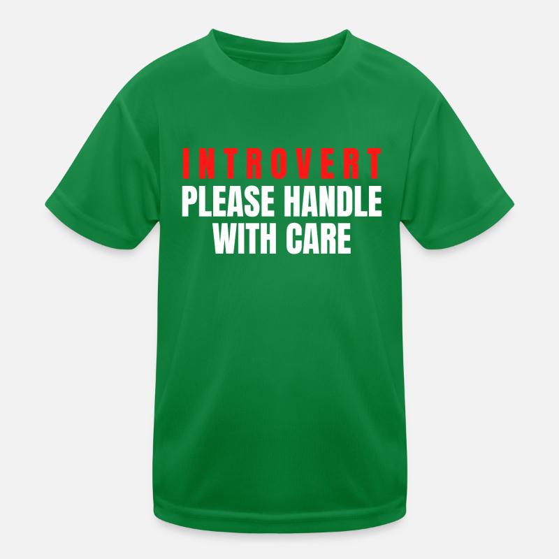 Introvert Please Handle With Care Kids Functional T-Shirt