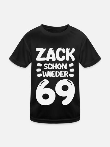 Zack 69 again! Birthday - Kids Functional T-Shirt - black - Front