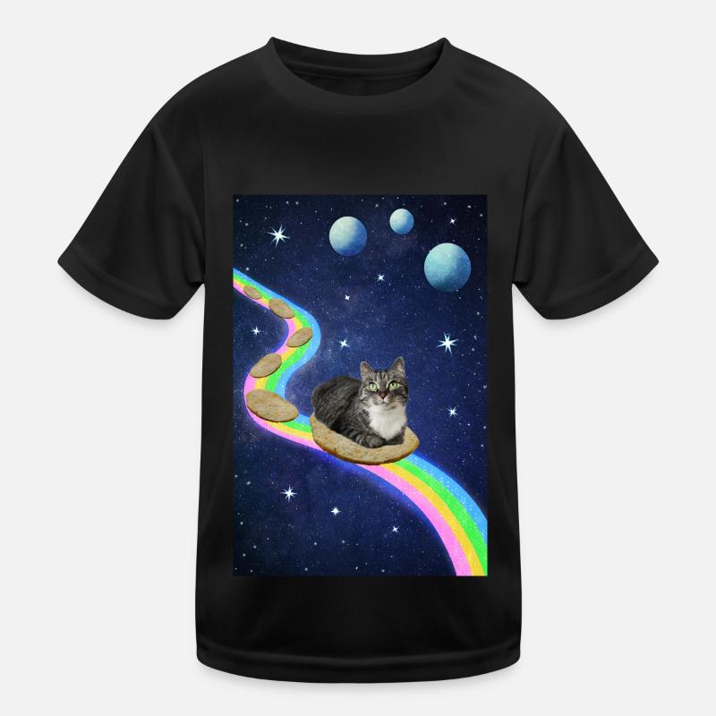Chat mignon dans l’espace T-shirt sport Enfant