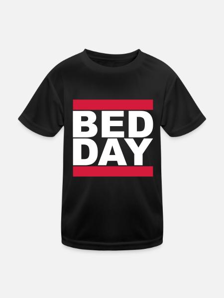 Bed Day - Kids Functional T-Shirt - black - Front
