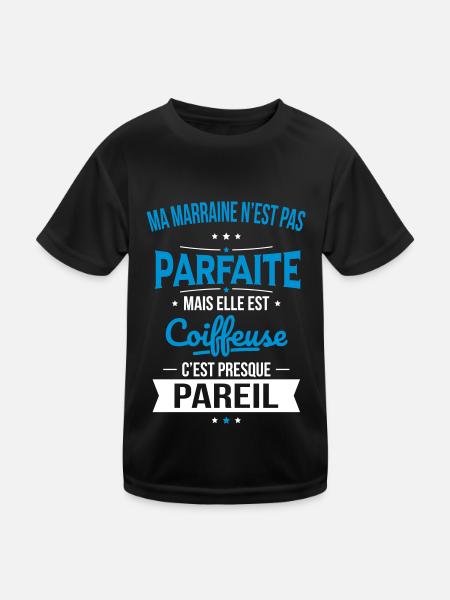 Ma marraine n'est pas parfaite - Coiffeuse - T-shirt sport Enfant - noir - Devant