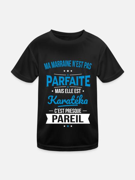 Ma marraine n'est pas parfaite - Karatéka - T-shirt sport Enfant - noir - Devant