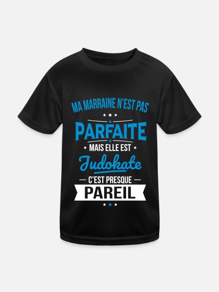 Ma marraine n'est pas parfaite - Judokate - T-shirt sport Enfant - noir - Devant