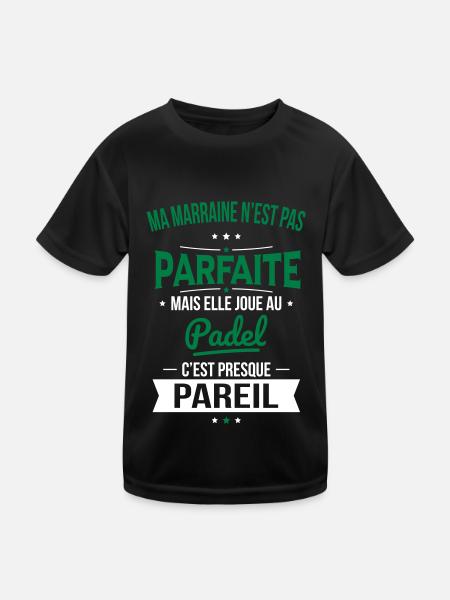 Ma marraine n'est pas parfaite - Padel - T-shirt sport Enfant - noir - Devant