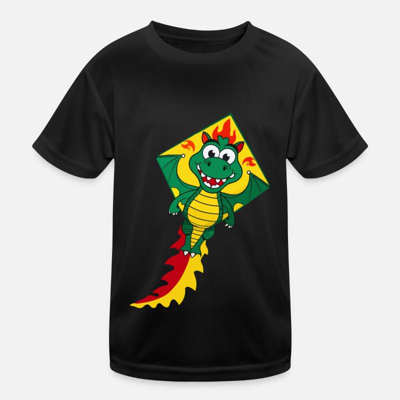 Süßer Flugdrachen Kinder Funktions-T-Shirt