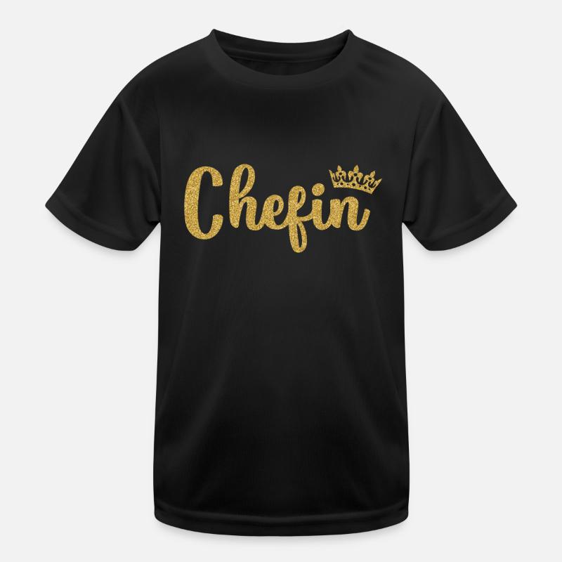 Chefin Kinder Funktions-T-Shirt