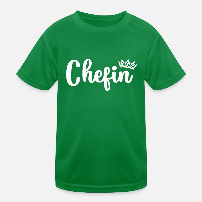 Chefin Kinder Funktions-T-Shirt