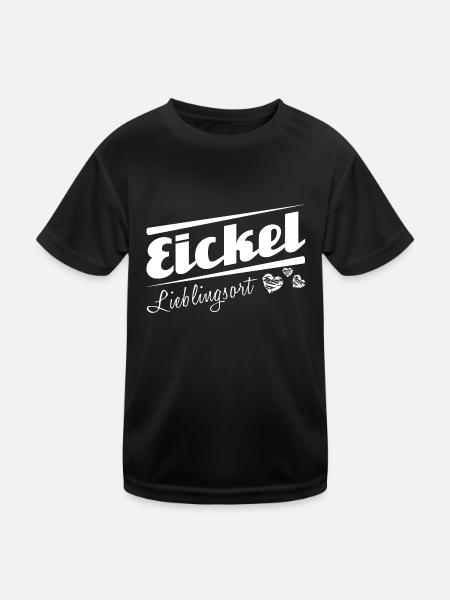 Eickel - Lieblingsort mit Stadtnamen - Kinder Funktions-T-Shirt - Schwarz - Vorne