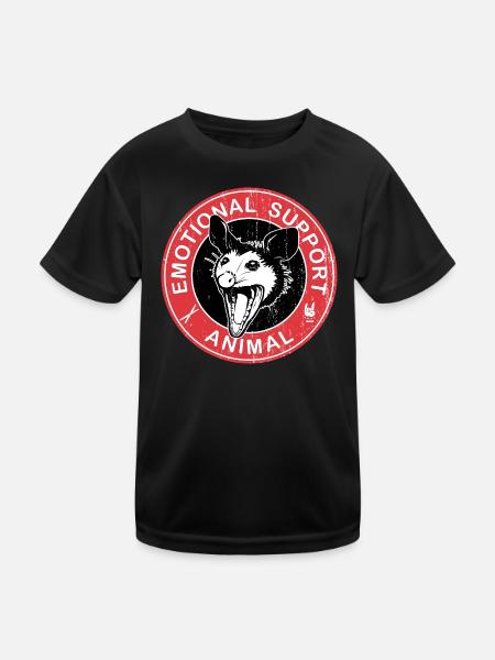 Opposum Graphic - Kids Functional T-Shirt - black