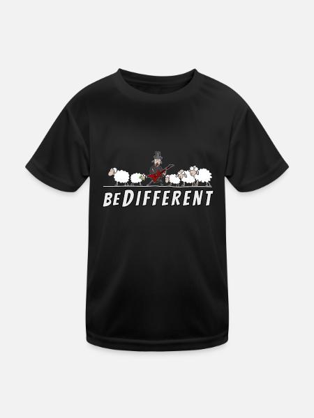 Hardrock Schaf - soyez différent - T-shirt sport Enfant - noir - Devant