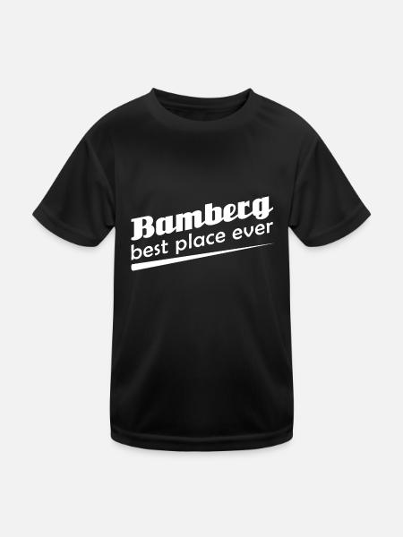 Bamberg - Stadt best place ever - Kinder Funktions-T-Shirt - Schwarz - Vorne