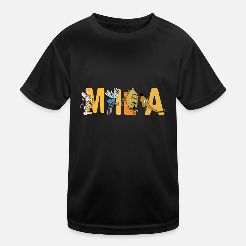 Mila - Kids Functional T-Shirt - black