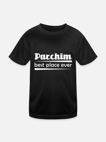 Parchim - Stadt best place ever - Kinder Funktions-T-Shirt - Schwarz - Vorne