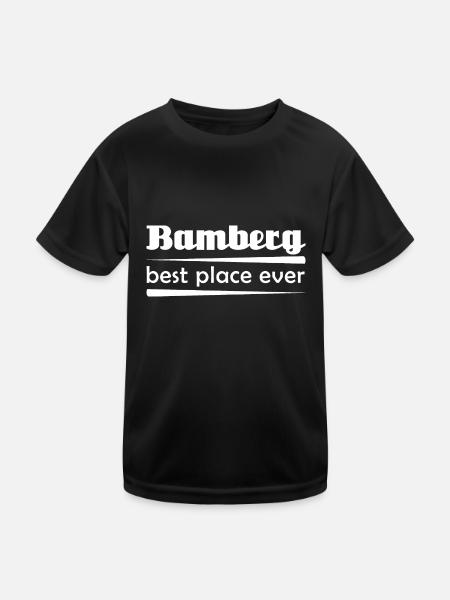 Bamberg - Stadt best place ever - Kinder Funktions-T-Shirt - Schwarz - Vorne