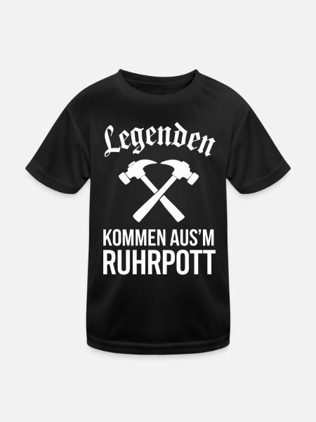 Rhénanie-du-Nord-Westphalie Rhénanie-du-Nord-Westphalie Rhénanie-du-Nord-Westphalie Allemagne Ruhrpott - T-shirt sport Enfant - noir - Devant