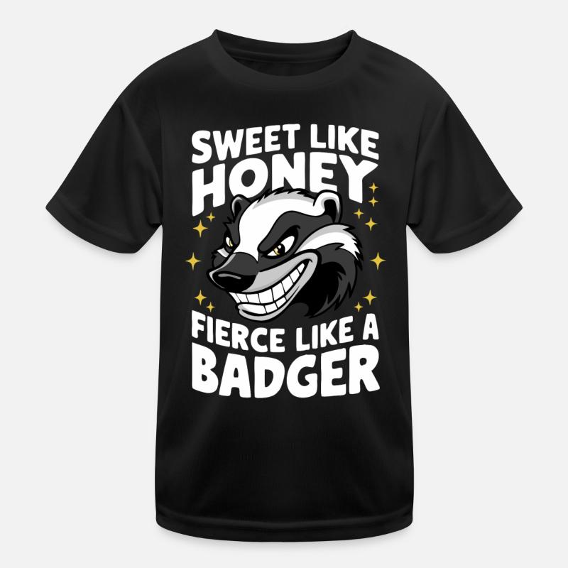 Badger Honey Badger Animal Kids Functional T-Shirt