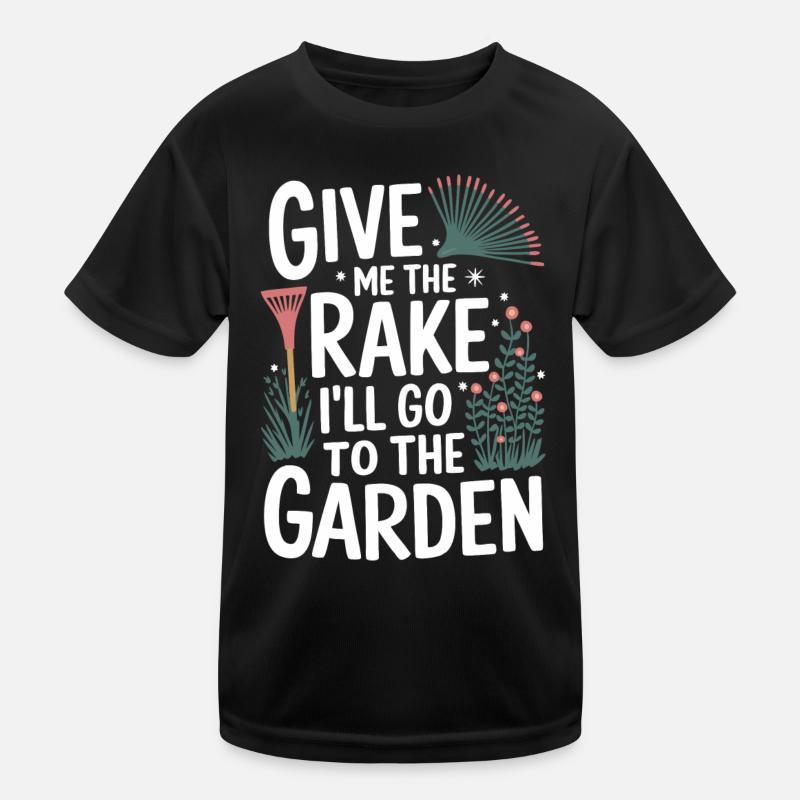 Gärtner Garten Pflanzen Gartenarbeit - Kinder Funktions-T-Shirt - Schwarz