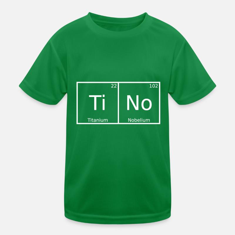 Tino Nom Prénom Chimie Éléments du tableau périodique T-shirt sport Enfant
