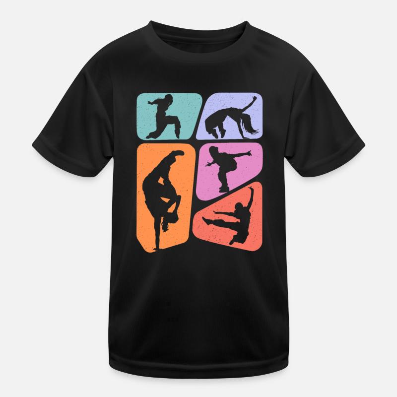 Breakdance Breakdancer Kinder Mädchen Breakdancing Kinder Funktions-T-Shirt