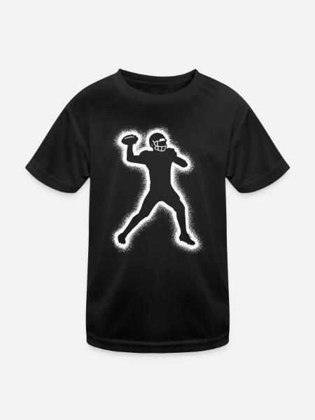 Joueurs de football américain Enfants Football Hommes - T-shirt sport Enfant - noir - Devant