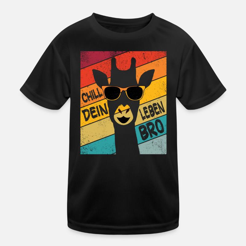 Chiller Giraffe Chill dein Leben Giraffen Liebe Kinder Funktions-T-Shirt