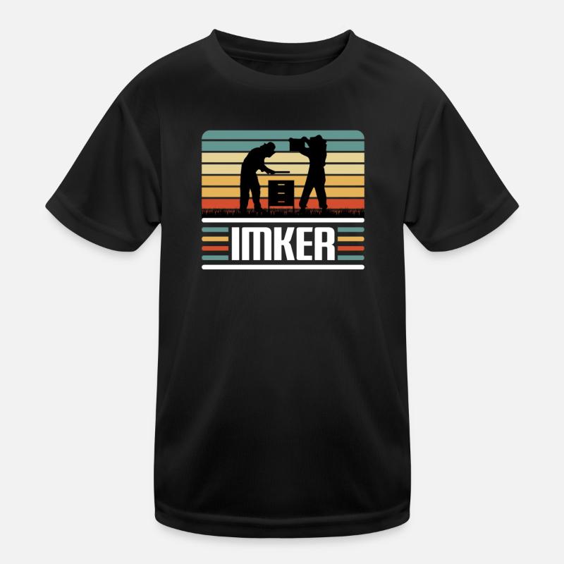 Imker Honig Biene Bienenflüsterer Bienenzüchter Kinder Funktions-T-Shirt