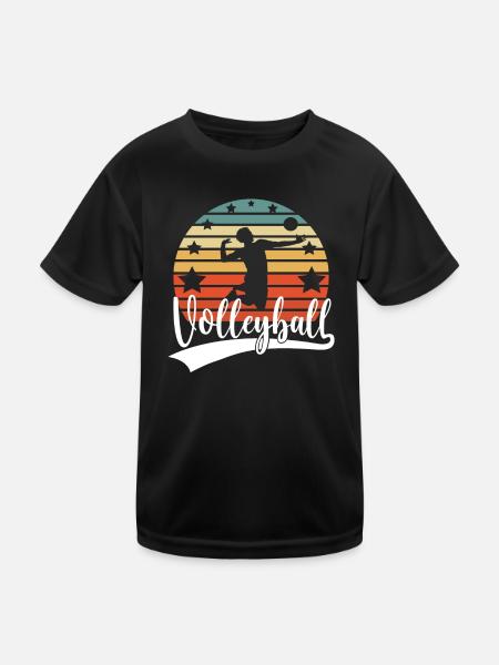 Volleyball beach volley-ball homme papillon - T-shirt sport Enfant - noir - Devant