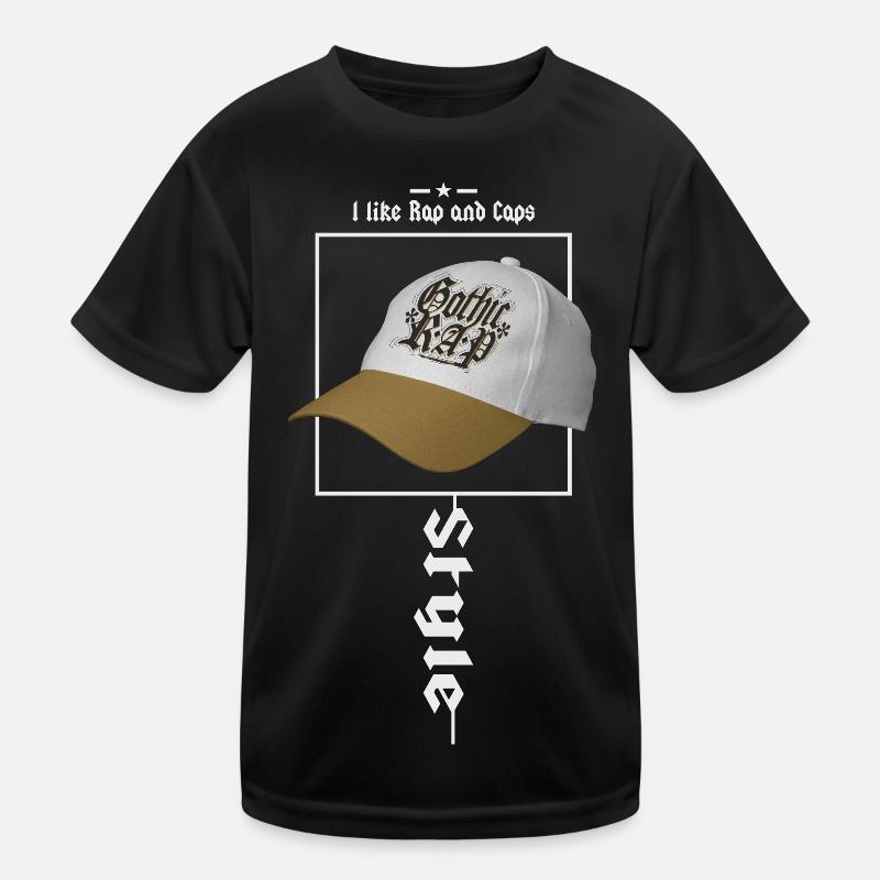 Ich mag Rap und Kappen Kinder Funktions-T-Shirt