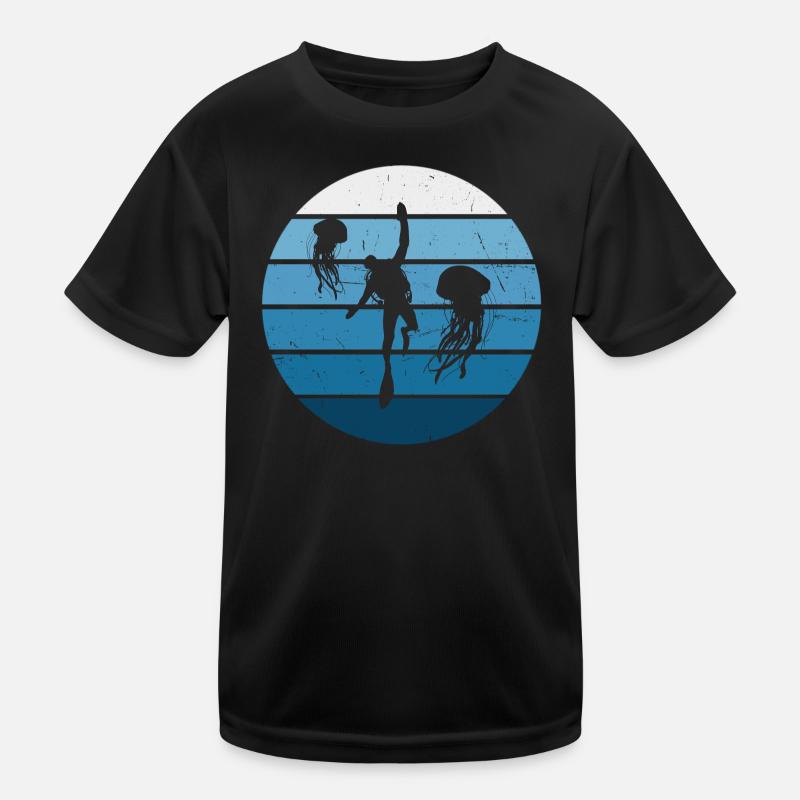 Plongée Pour Femmes Plongée Plongée Plongeuse Plongée Libre - T-shirt sport Enfant - noir