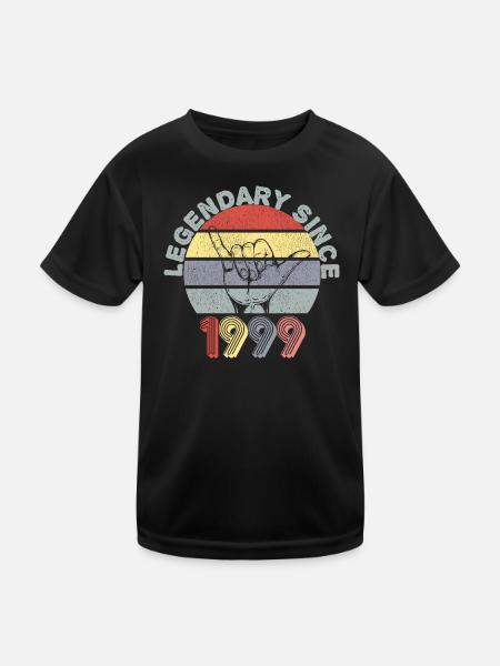 1999 | Vintage Legendary since 1999 Anniversaire - T-shirt sport Enfant - noir - Devant