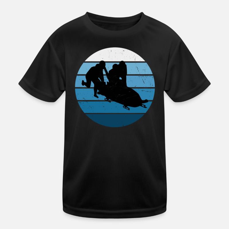 Bobsleigh track Bob riding bobsleigh Two-man bobsleigh Kids Functional T-Shirt