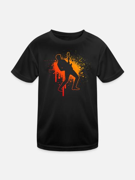 guitare électronique guitare classique Femmes - T-shirt sport Enfant - noir - Devant