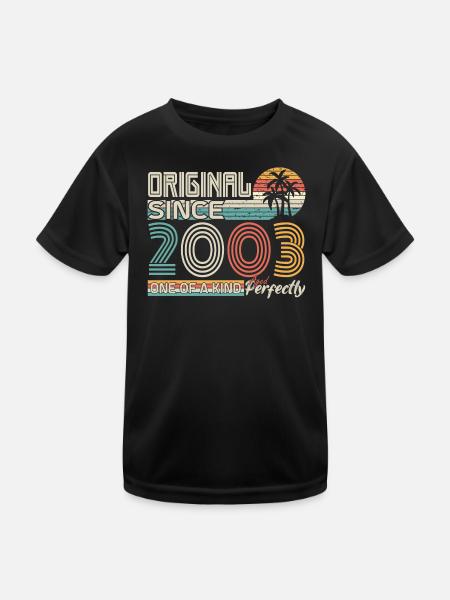 2003 anniversary 2003 born in 2003 anniversary - Kids Functional T-Shirt - black - Front