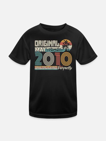 Mai 2010 anniversaire May 2010 cadeau 2010 - T-shirt sport Enfant - noir - Devant