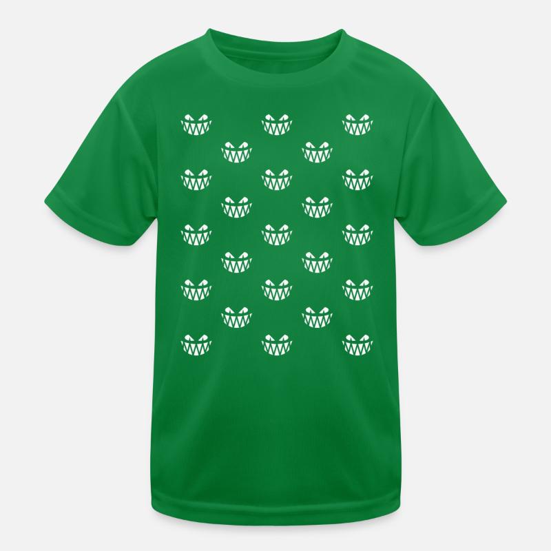 Halloween Frights (Pattern / Raster / White / PNG) Kids Functional T-Shirt