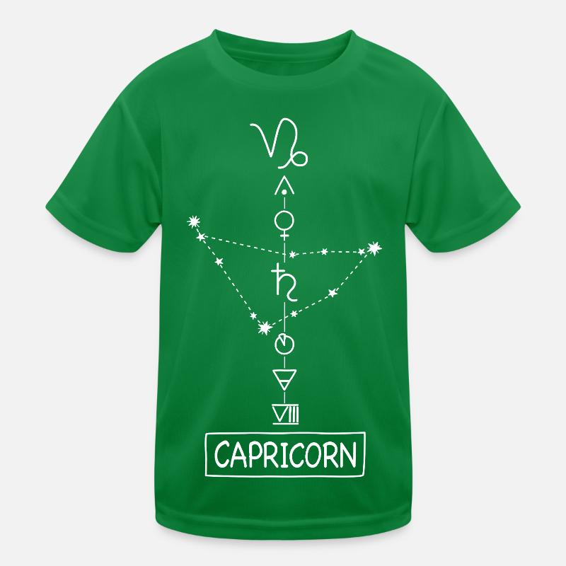 Capricorn - Steinbock Sternzeichen - weiss Kinder Funktions-T-Shirt