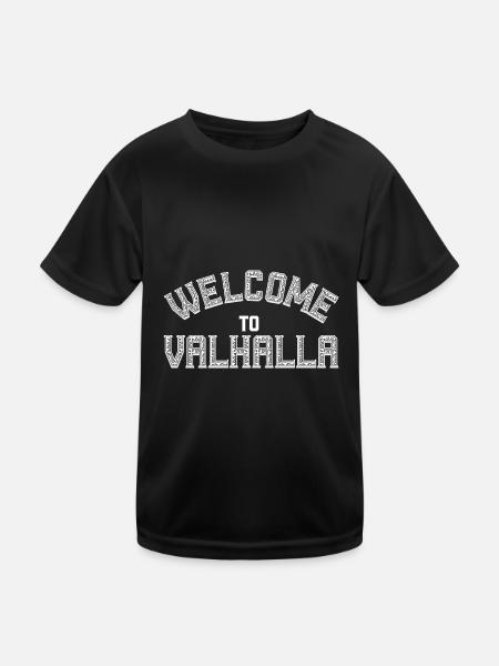 Welcome to Valhalla - Kids Functional T-Shirt - black - Front