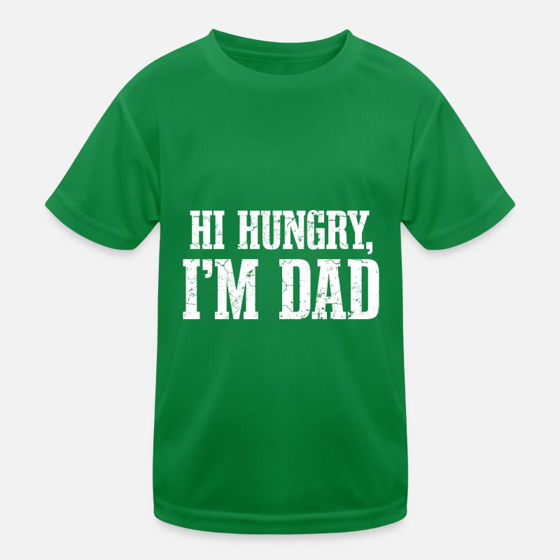 Hallo hungrig, ich bin Papa Kinder Funktions-T-Shirt