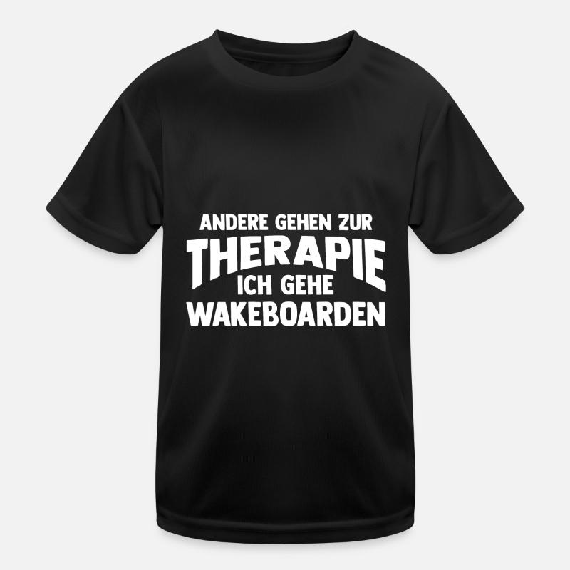 Wakeboarder Wakeboard Wakeboarding - Kinder Funktions-T-Shirt - Schwarz
