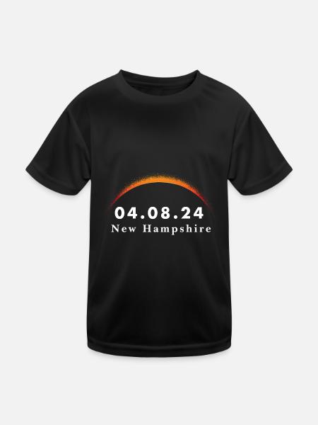Trajectoire de totalité de l’éclipse solaire totale Nouveau - T-shirt sport Enfant - noir - Devant