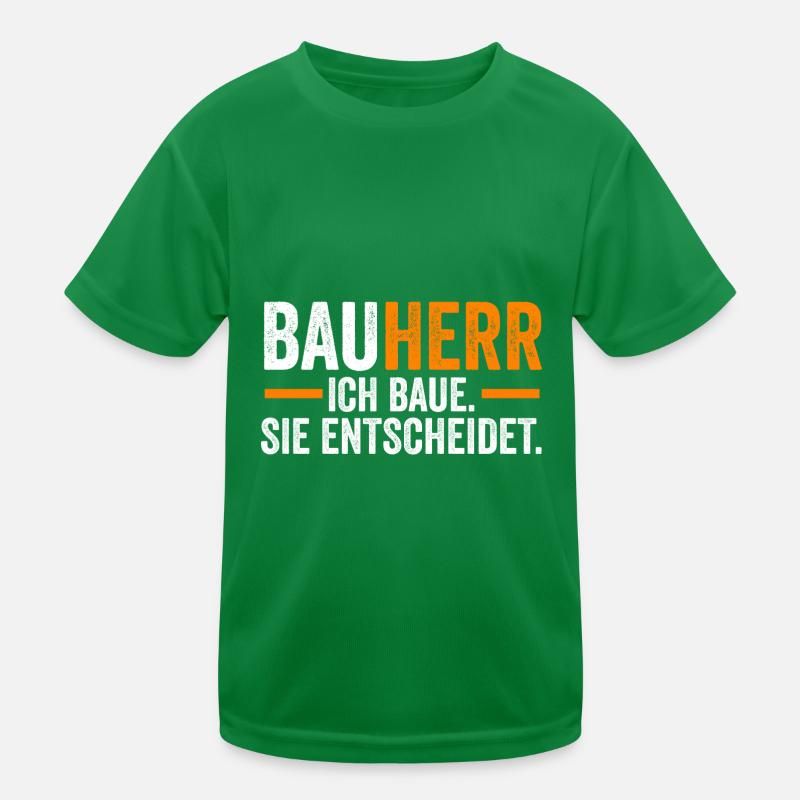 Bauherr Kinder Funktions-T-Shirt