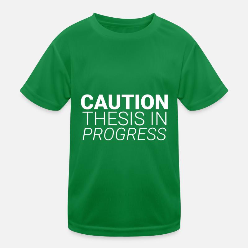 Caution Thesis In Progress Kids Functional T-Shirt